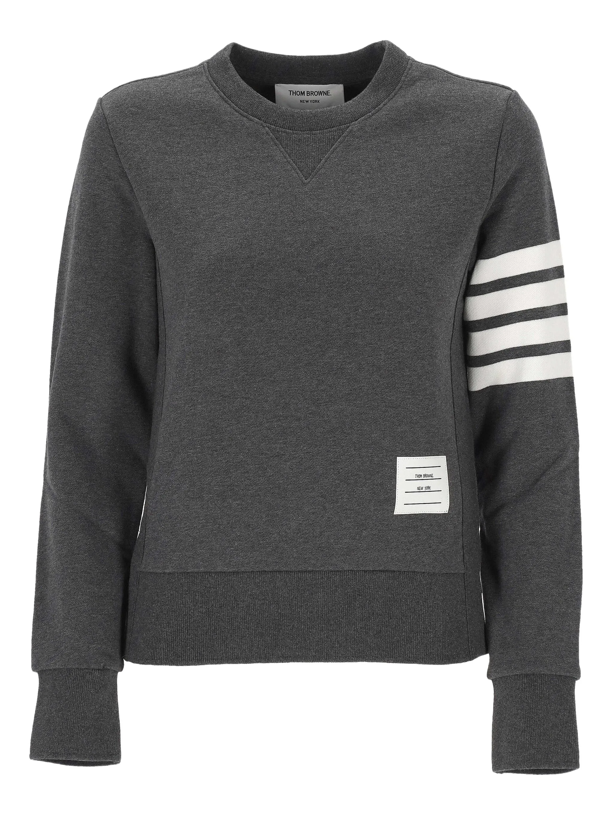 

Толстовка Loopback с полосками 4-Bar Thom Browne, серый