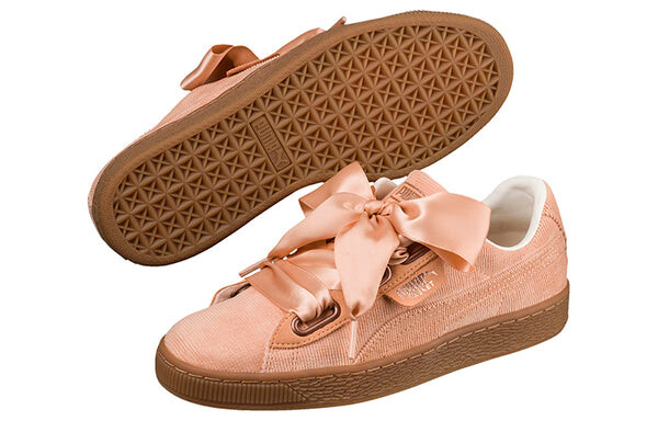 Кроссовки basket heart corduroy 'pink brown' Puma, розовый — фото 3