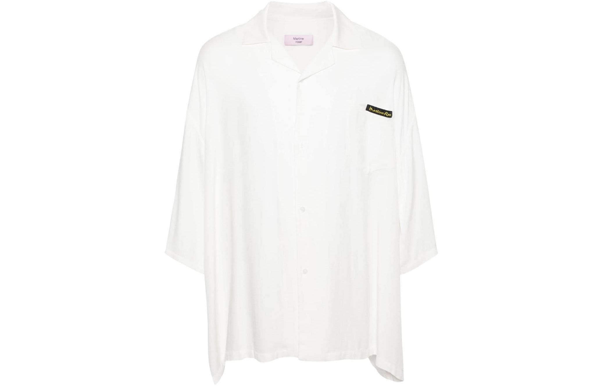 

Футболка с логотипом и свободным кроем Martine Rose, белый