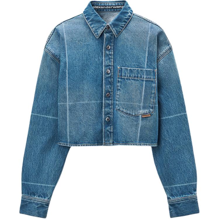 

Alexander Wang Рубашка с выцветшими складками, Vintage Marble Blue