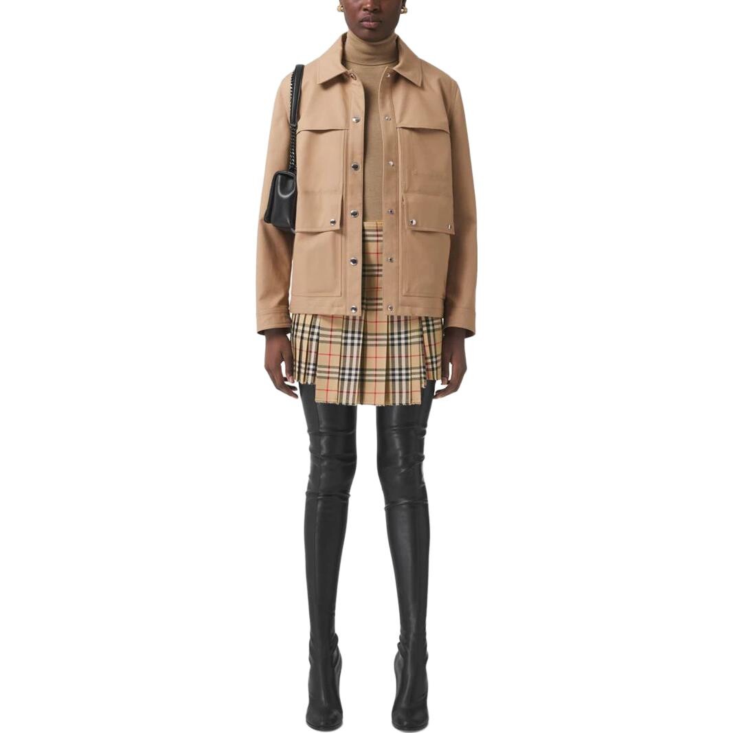 Юбка Burberry повседневная женская, шерсть, коричневый — фото 2