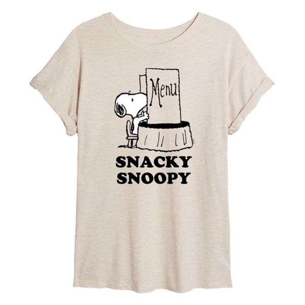 

Футболка Juniors' Peanuts Snacky Snoopy большого размера Licensed Character, бежевый