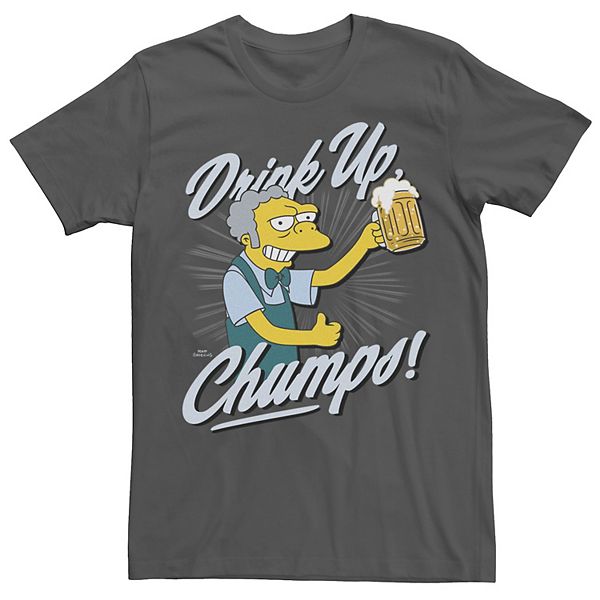 

Футболка Men's The Simpsons Mo Drink Up Chumps Licensed Character