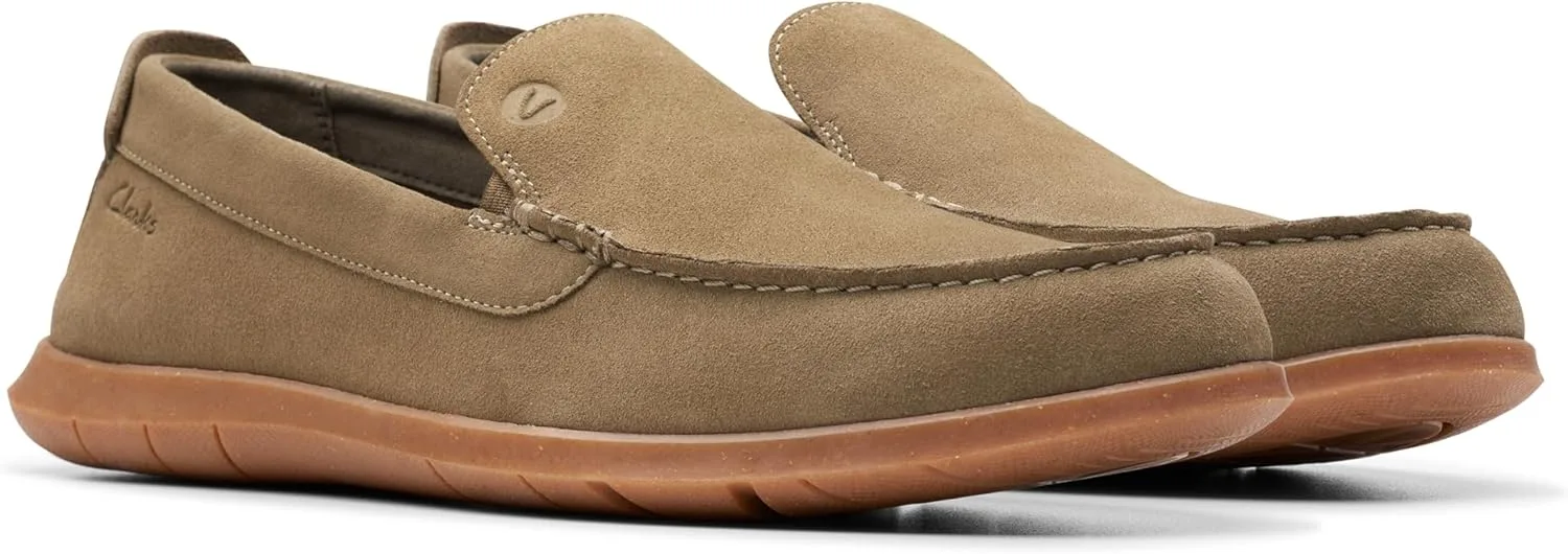 Мужские лоферы Clarks Flexway Step, оливковый — фото 4