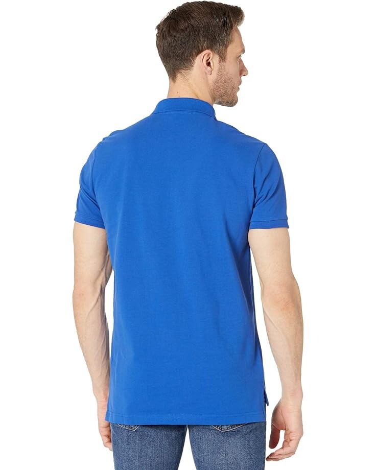 

Поло U.S. POLO ASSN. Solid Cotton Pique Polo with Small Pony, цвет Blue Raft