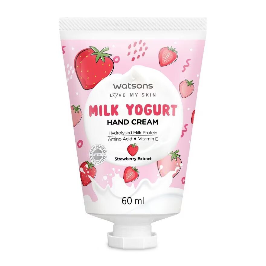 

Watsons Молочный йогуртовый крем для рук с экстрактом клубники 60мл, White