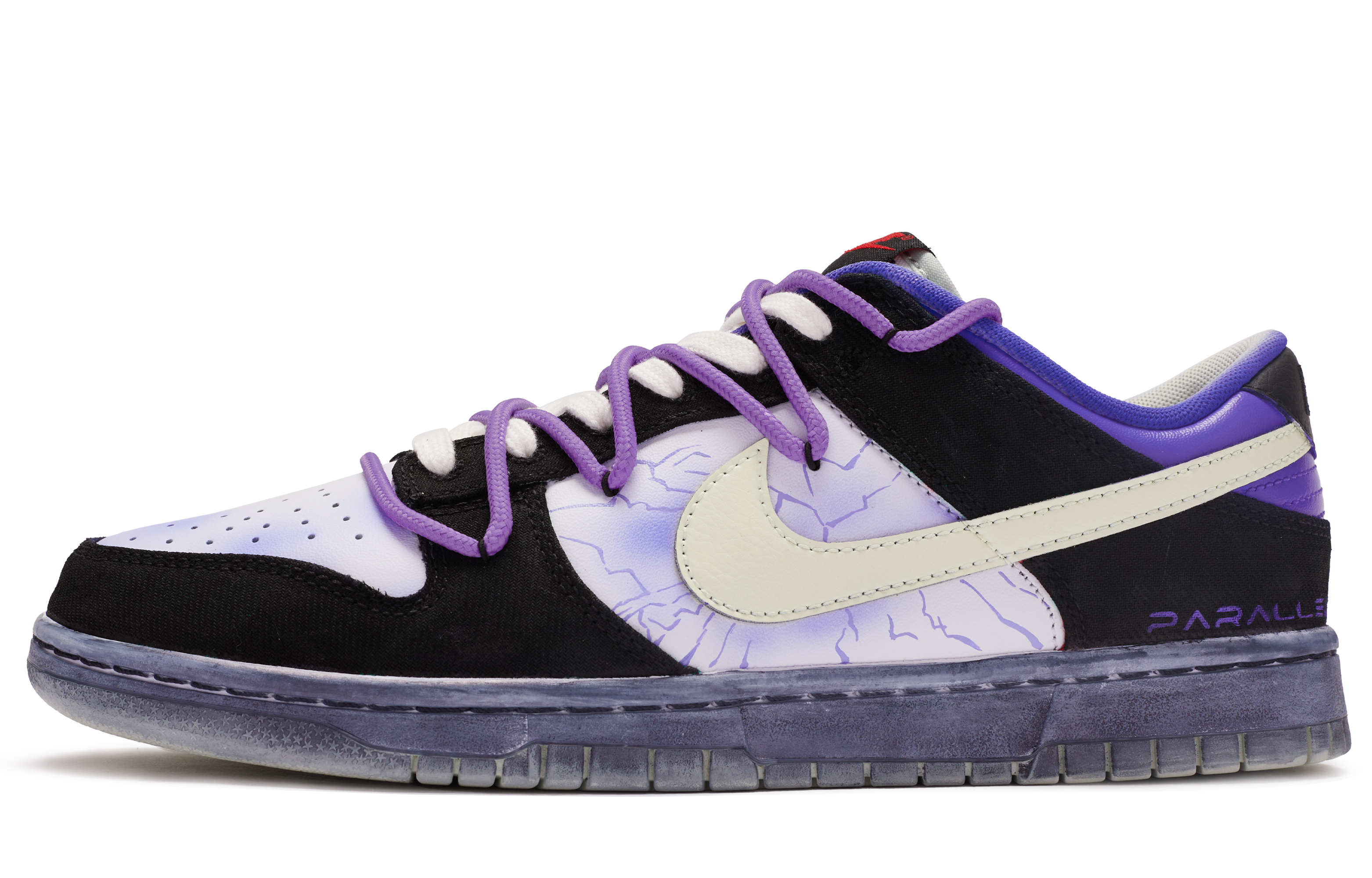 

Кроссовки Nike Dunk Skateboard Shoes Men Low-Top Black White Purple