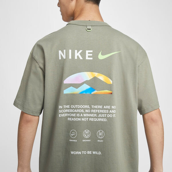 Футболка с графическим принтом спортивная футболка Nike, зеленый — фото 3