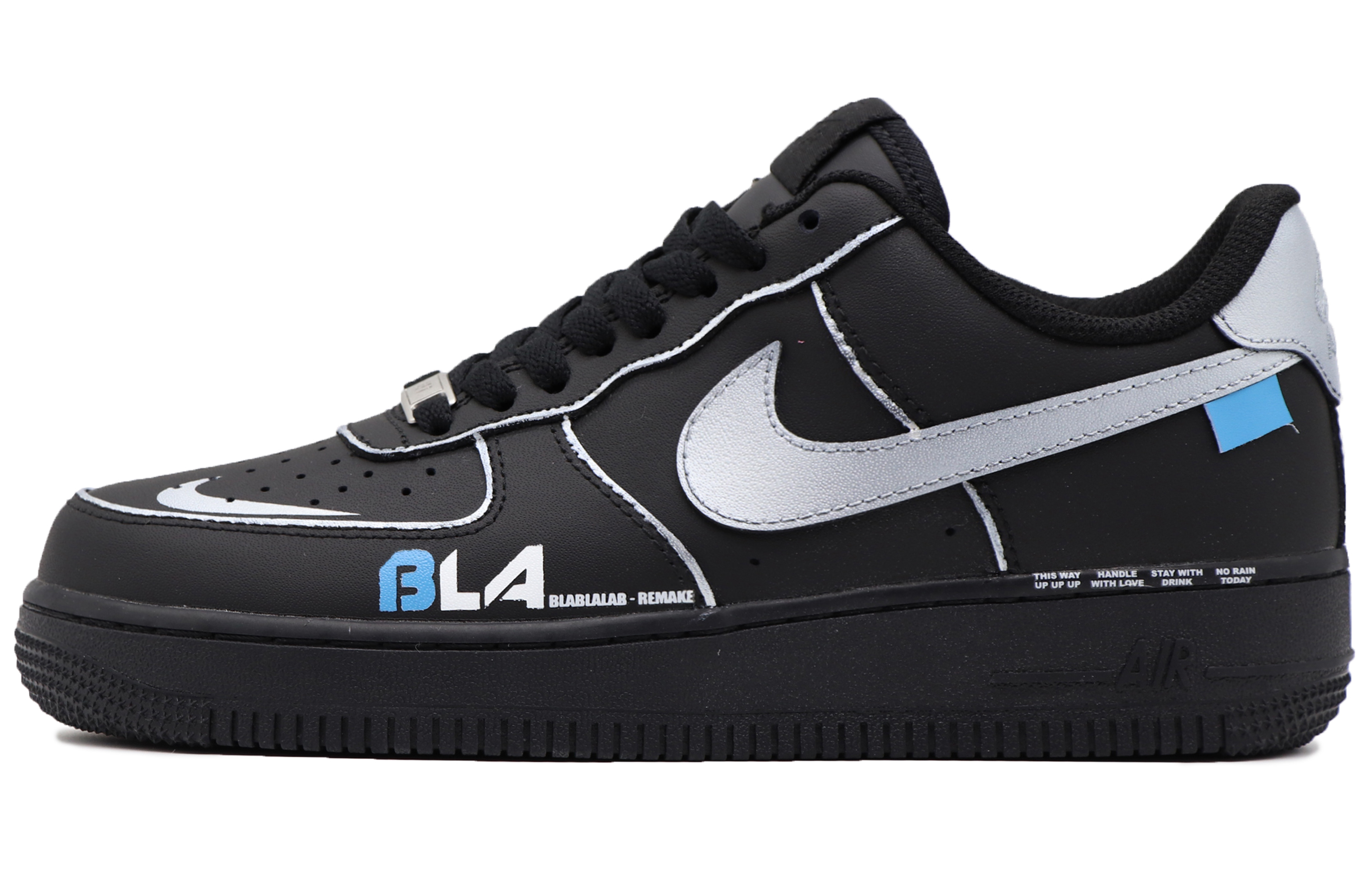 

Кроссовки Nike Air Force 1 Skateboarding Shoes Women's Low-top Black/Sliver, черный