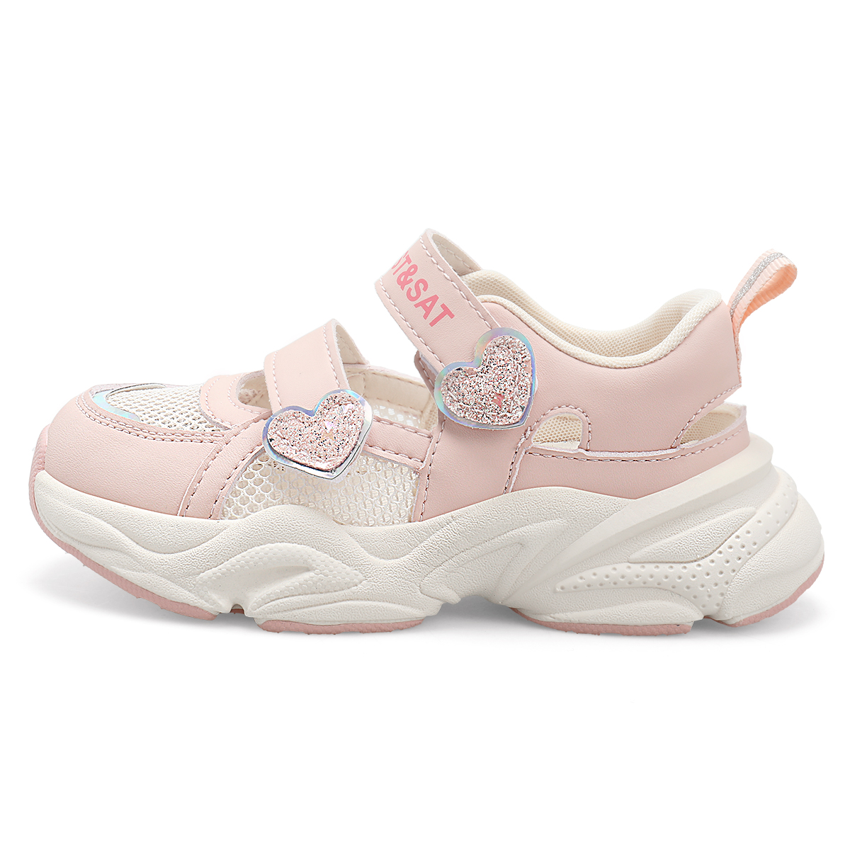 

Сандалии детские с низким верхом, амортизирующие, стойкие к истиранию, дышащие, противоскользящие ST&SAT KIDS, розовый