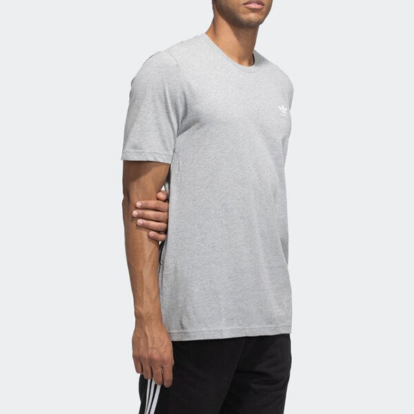 Футболка Men's adidas originals Adicolor Essentials Solid Color Casual Round Neck Short Sleeve Gray T-Shirt, серый — фото 4