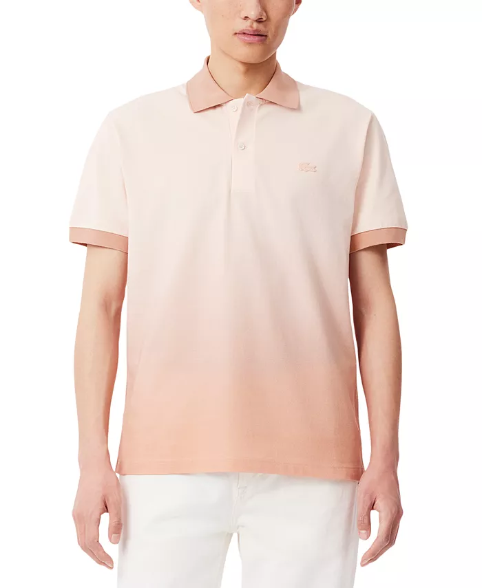 

Мужская классическая поло с градиентным логотипом Lacoste, оранжевый
