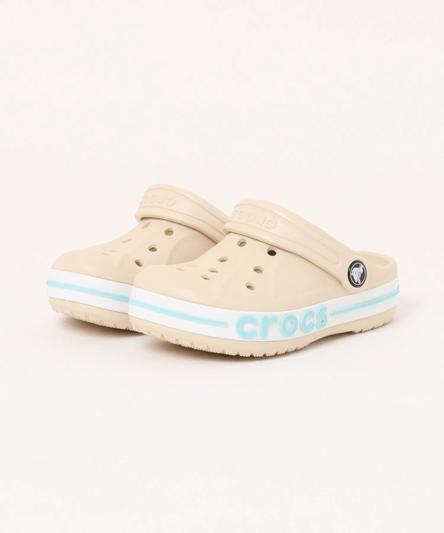 Детские сандалии Crocs Bayaband Clog бежевые