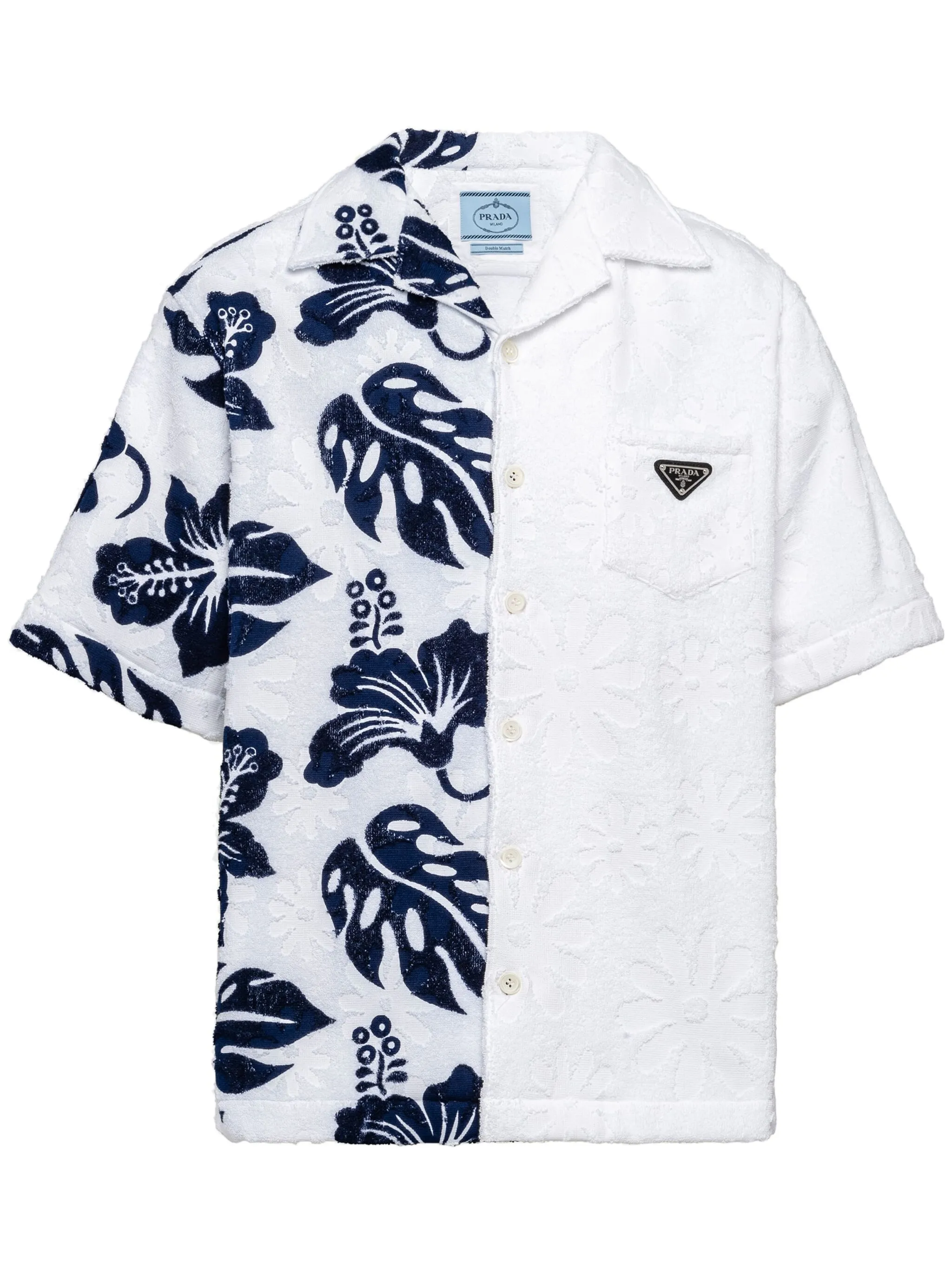 

Рубашка Double Match с цветочным принтом Prada, белый