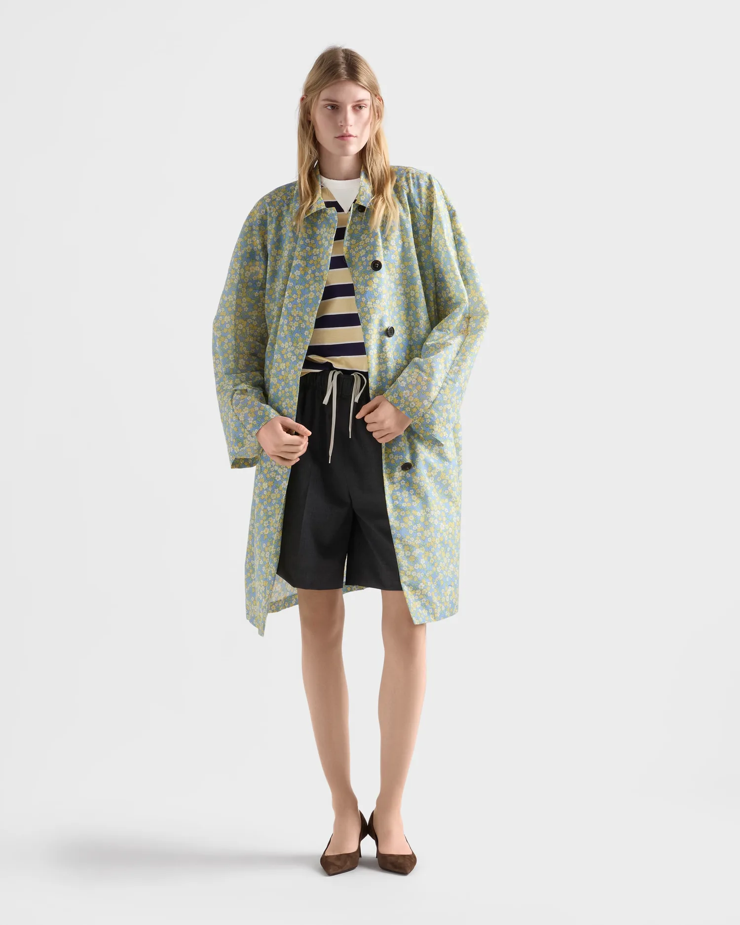 Prada Футболка из мерсеризованного хлопка в байадерские полосы — фото 2