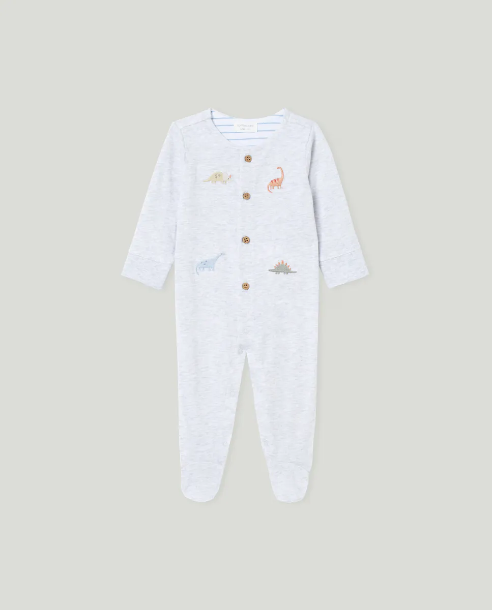 

Длинный комбинезон для мальчика с животными Cotton Juice, мультиколор
