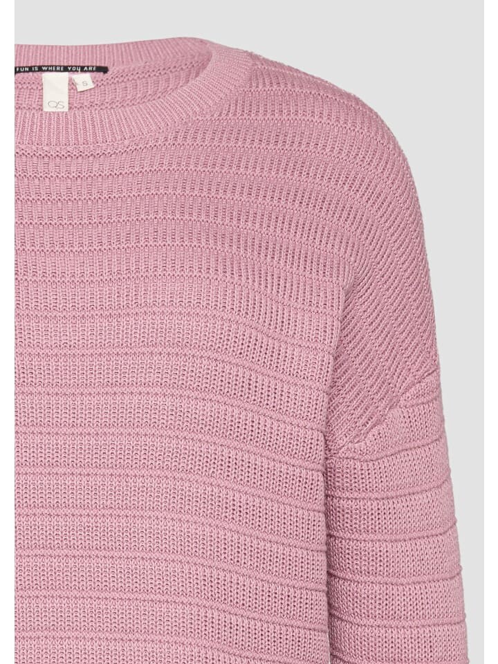 

Пуловер QS Strickpullover langarm, розовый