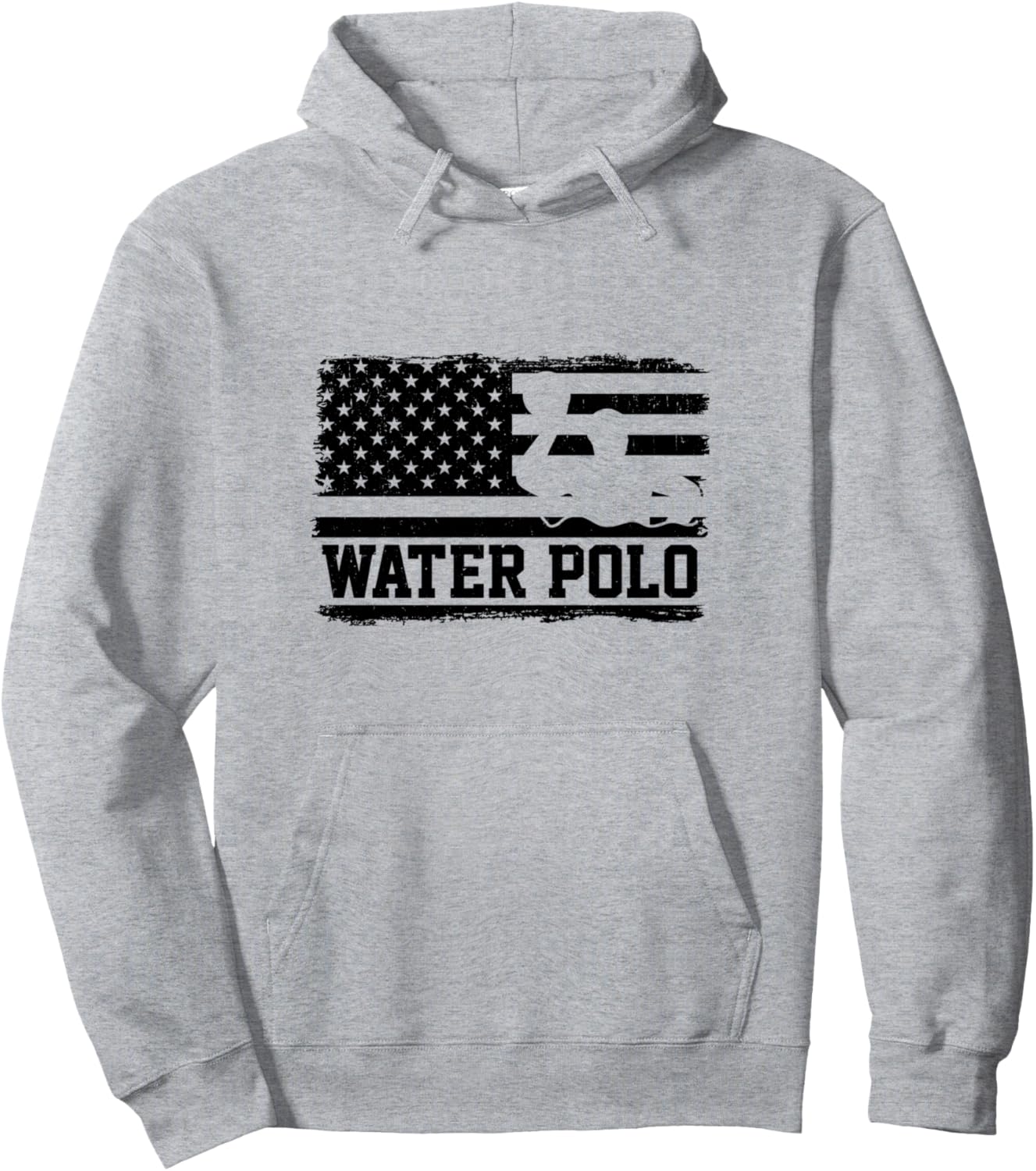 

Худи с американским флагом для водного поло Waterpolo Game Water Polo Player, серый