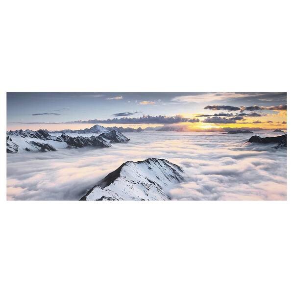 

Стеклянная картина Bilderwelten Blick über Wolken und Berge