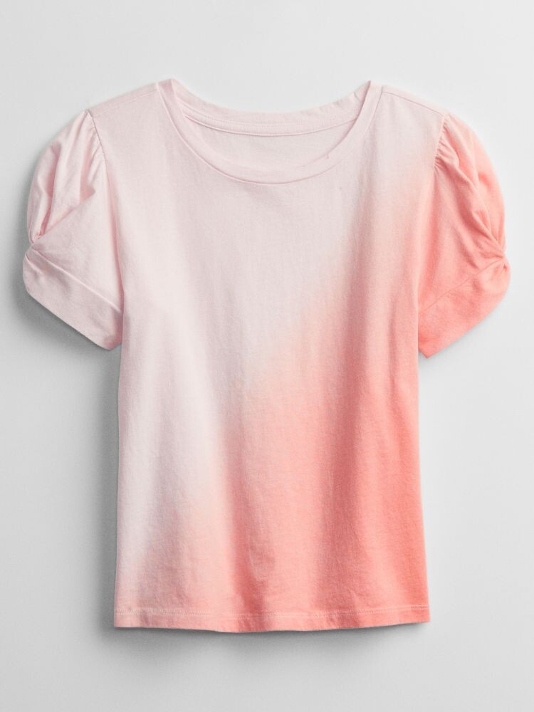 Детская футболка с эффектом омбре Gap, розовый