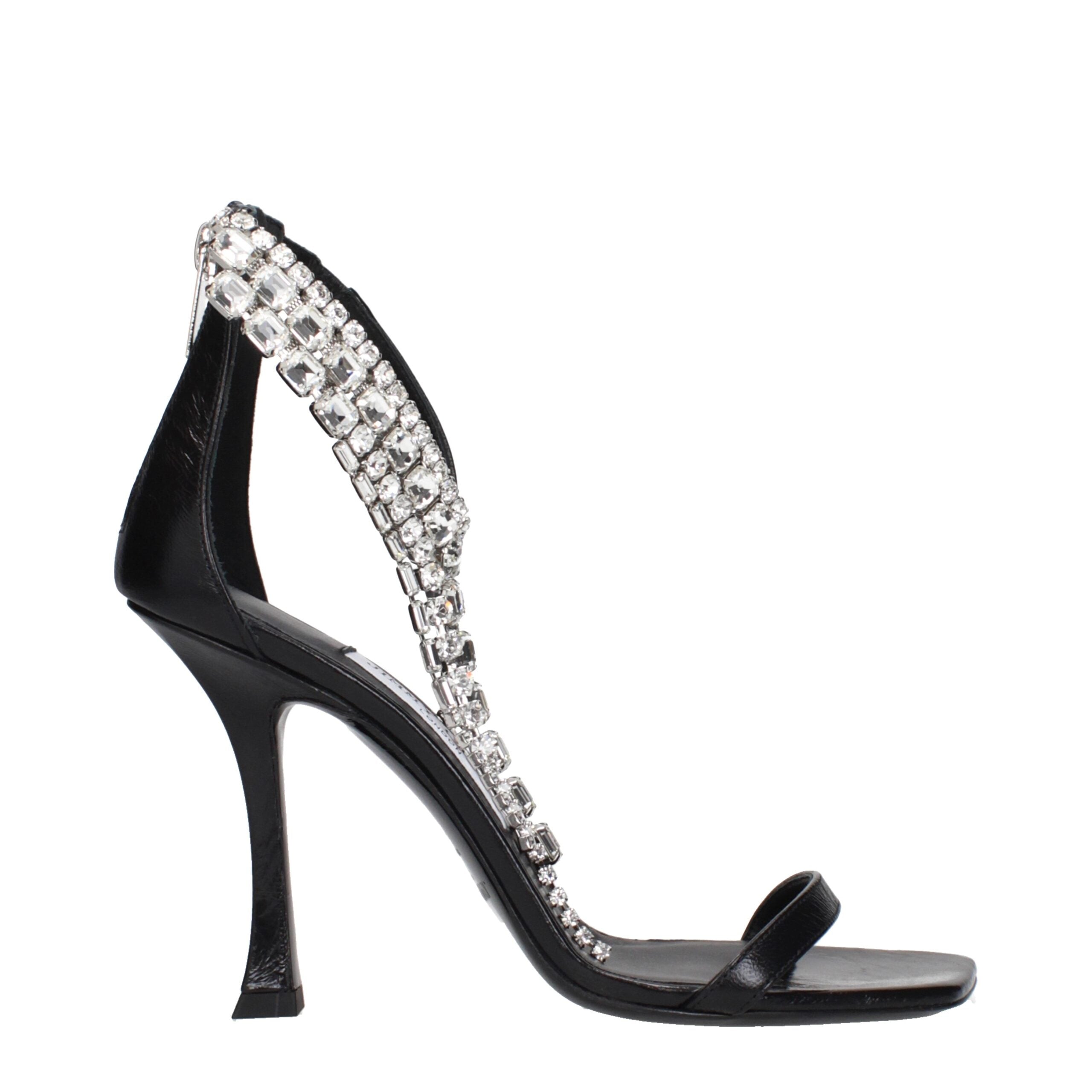 Джимми Чу Кожаные Сандалии на Шпильке Jimmy Choo, черный
