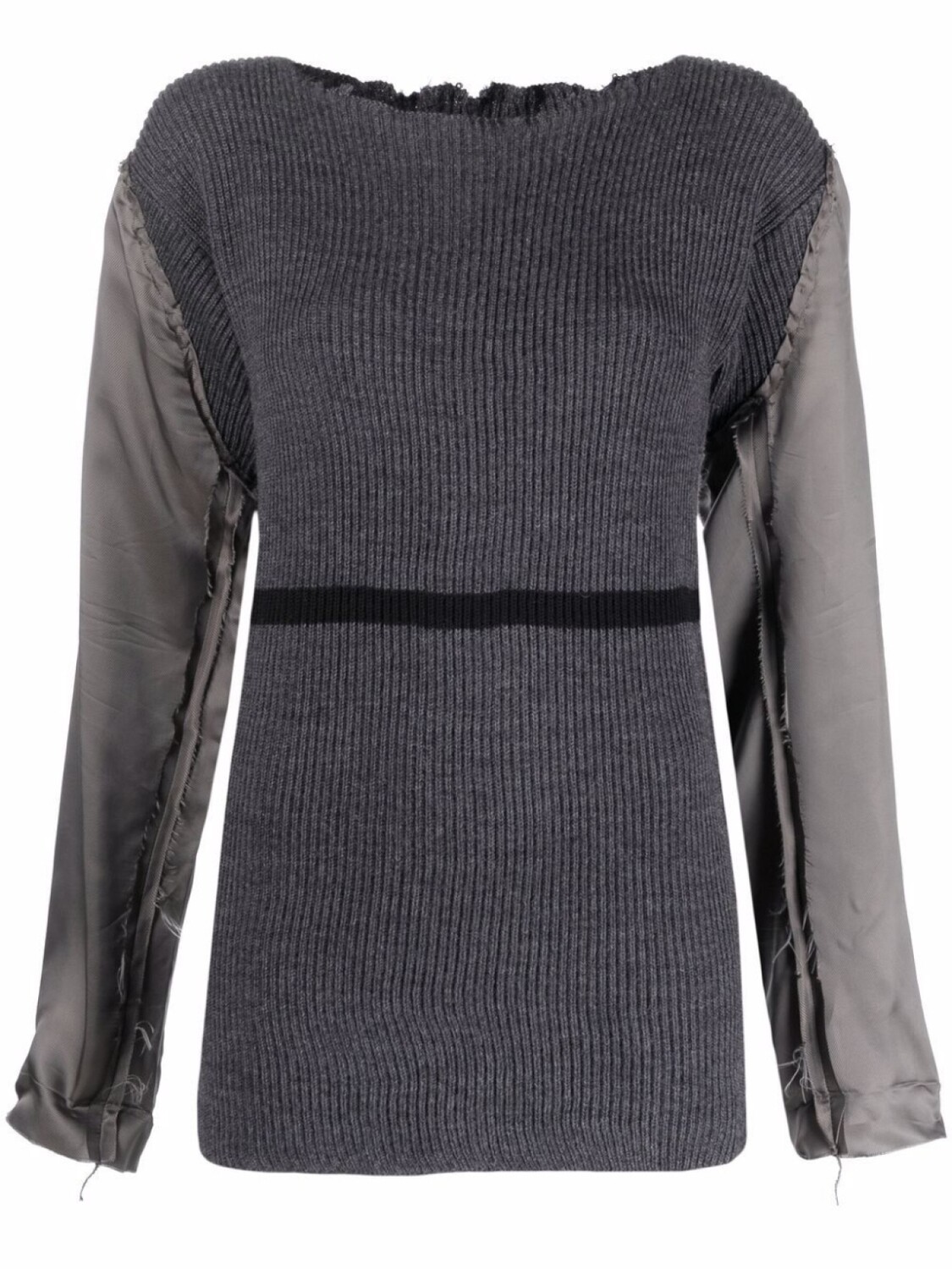 

Maison Margiela трикотажный топ с эффектом потертости, серый