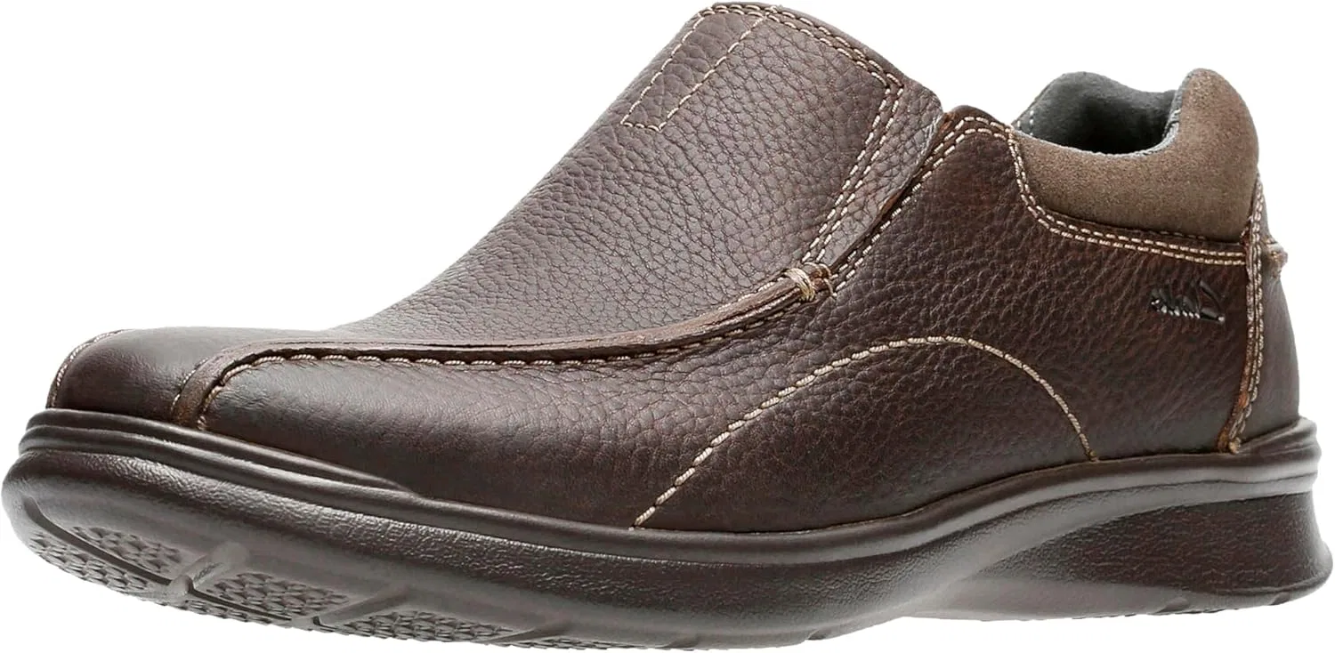 Лоферы из натуральной кожи, Clarks, коричневая масляная кожа