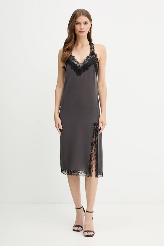 

Шелковое платье Pinko, коричневый