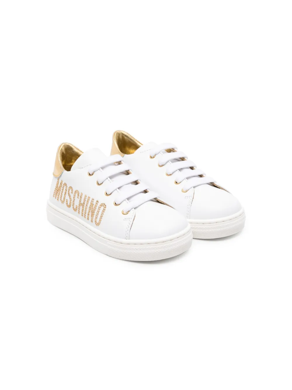 

Кроссовки с логотипом Moschino Kids, белый
