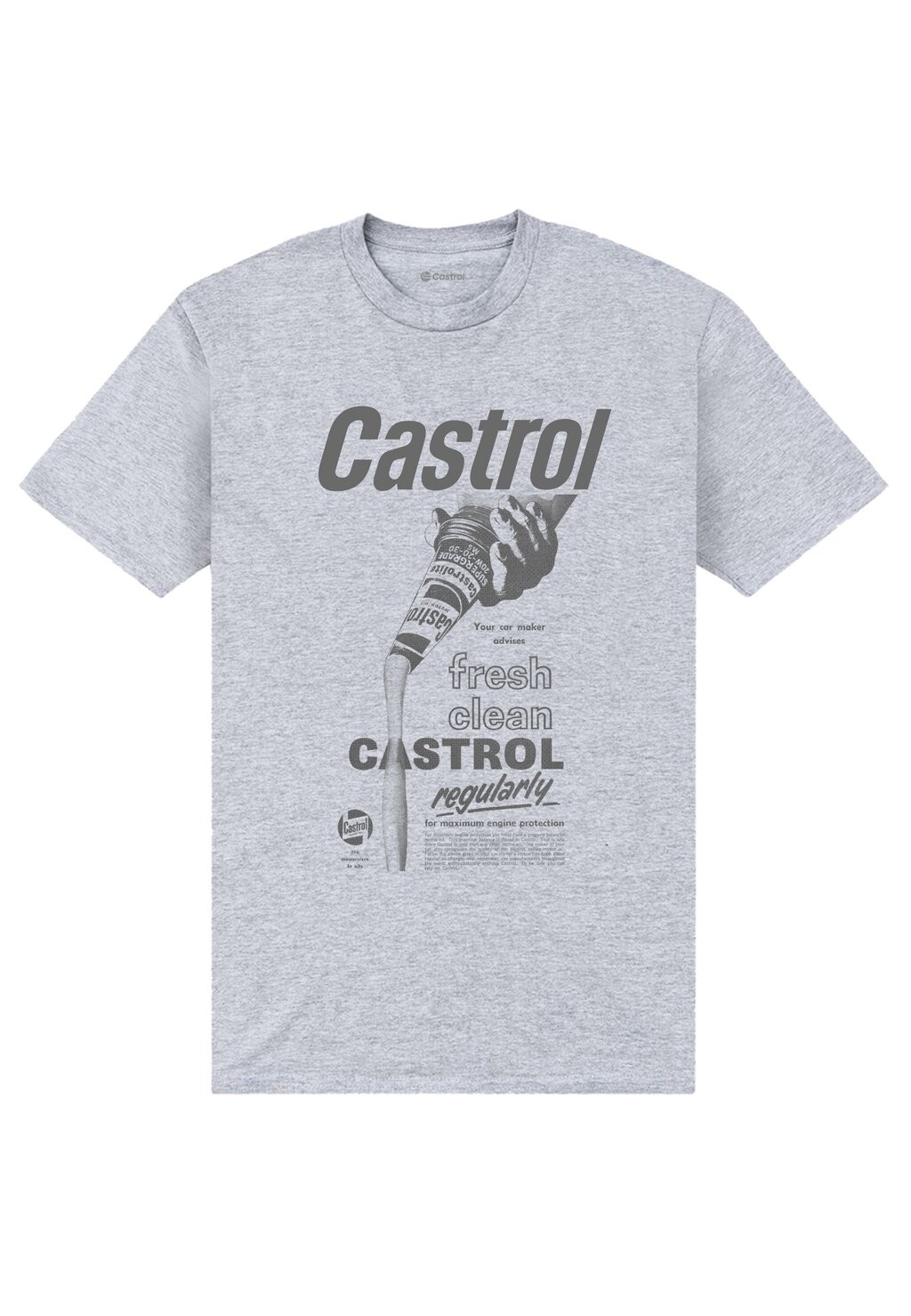 

Футболка с принтом CASTROL FRESH Henry Tiger, цвет Mottled Light Grey