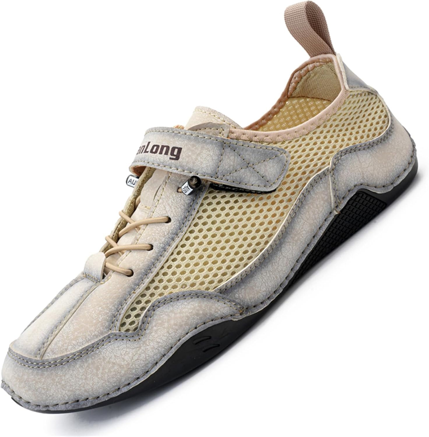 

Мужские мягкие и удобные обувь для вождения, повседневные слипоны, легкие дышащие кроссовки для ходьбы Abborora, белый/бежевый