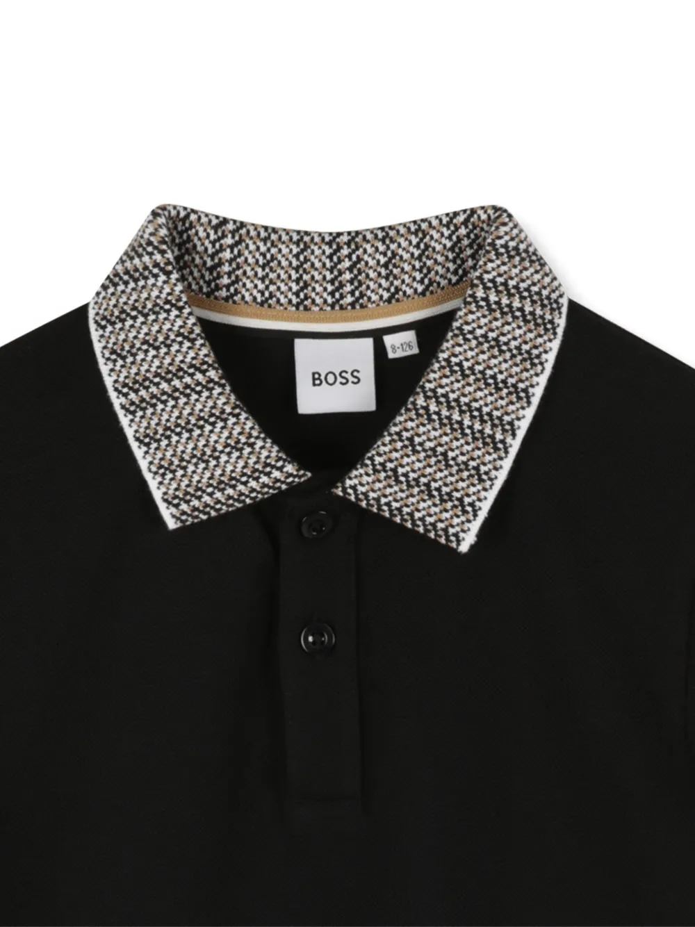 Рубашка поло с нашивкой-логотипом BOSS Kidswear, черный — фото 3
