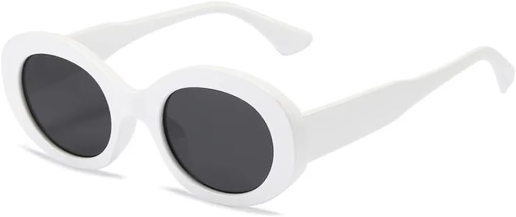 

Солнцезащитные очки для мужчин и женщин - защита UV400 - маленькие круглые линзы с леопардовым принтом, цветные, для занятий спортом на открытом воздухе и вождения DSVIGF, White-black