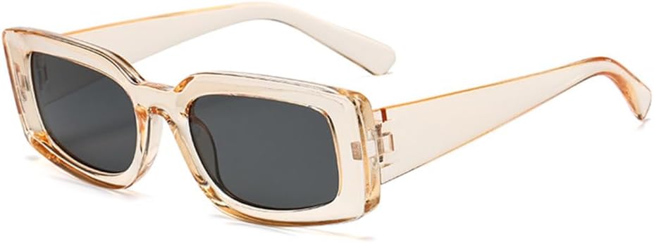 

Прямоугольные солнцезащитные очки для женщин и мужчин, ретро-очки с градиентным переходом цвета, маленькие спортивные очки с защитой от УФ-излучения UV400 MTZJH, Champagne