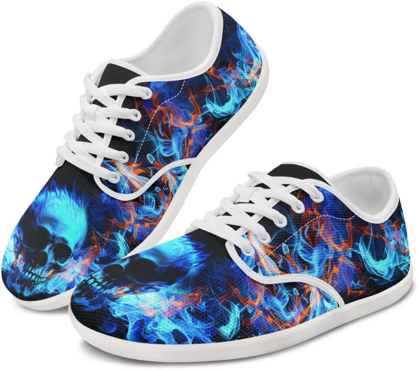 

Кроссовки Skull Barefoot для мужчин и женщин с широким носком, нулевая посадка, минималистичные, дышащие, без шнурков Pointodoor, Skull Fire Flame