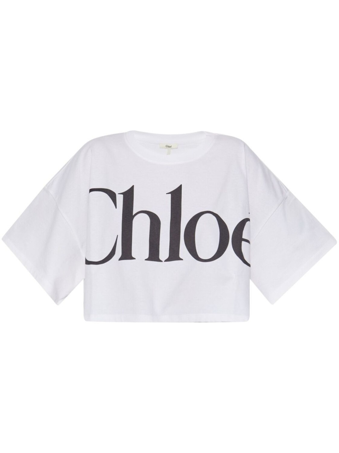 

Chloé укороченный топ с логотипом, белый