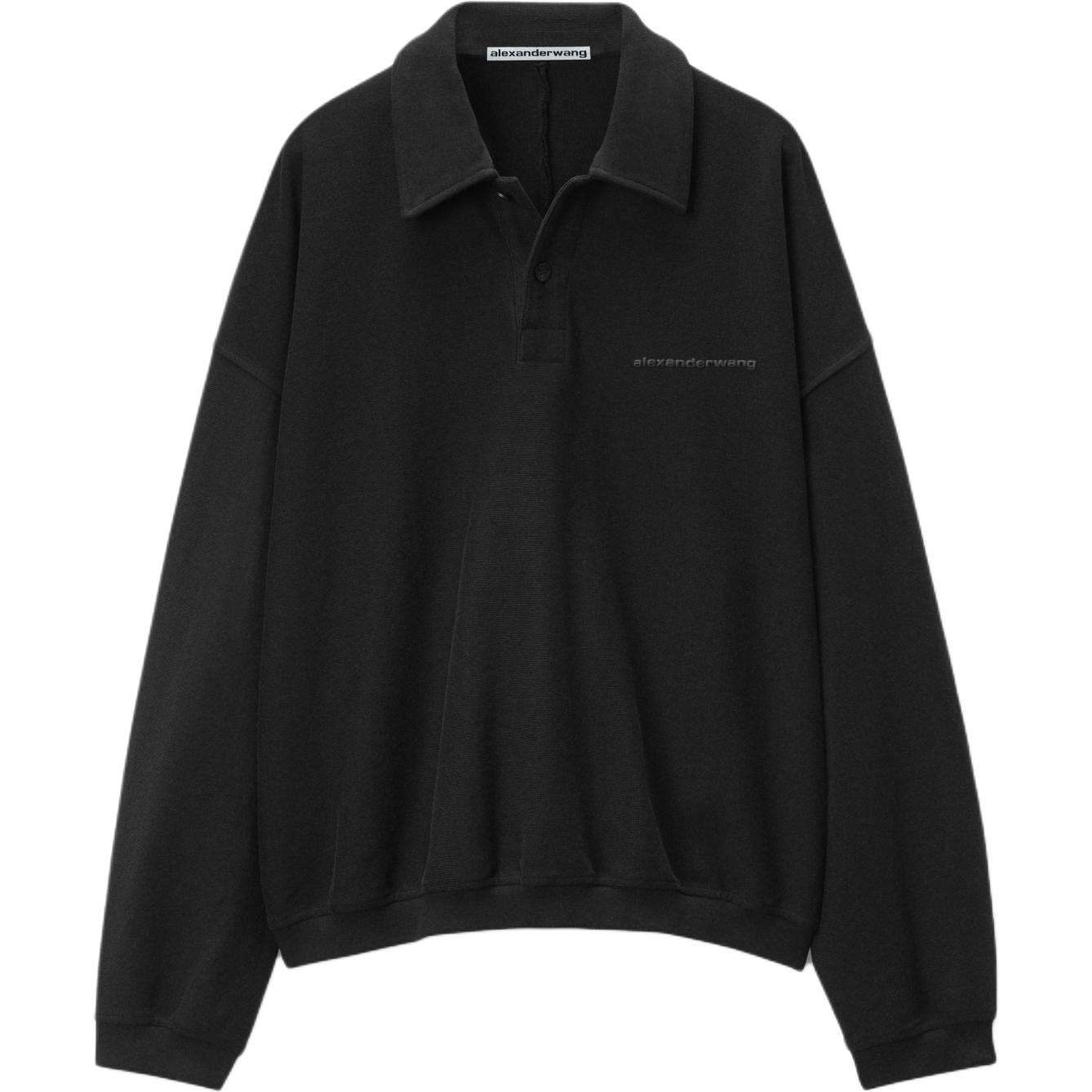 

Футболка поло мужская черная Alexander Wang FW24
