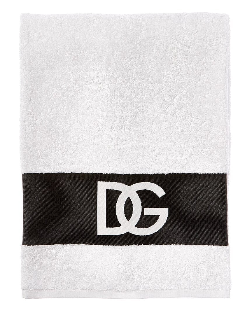

Махровое полотенце для рук Dolce & Gabbana с логотипом, белое, цвет White