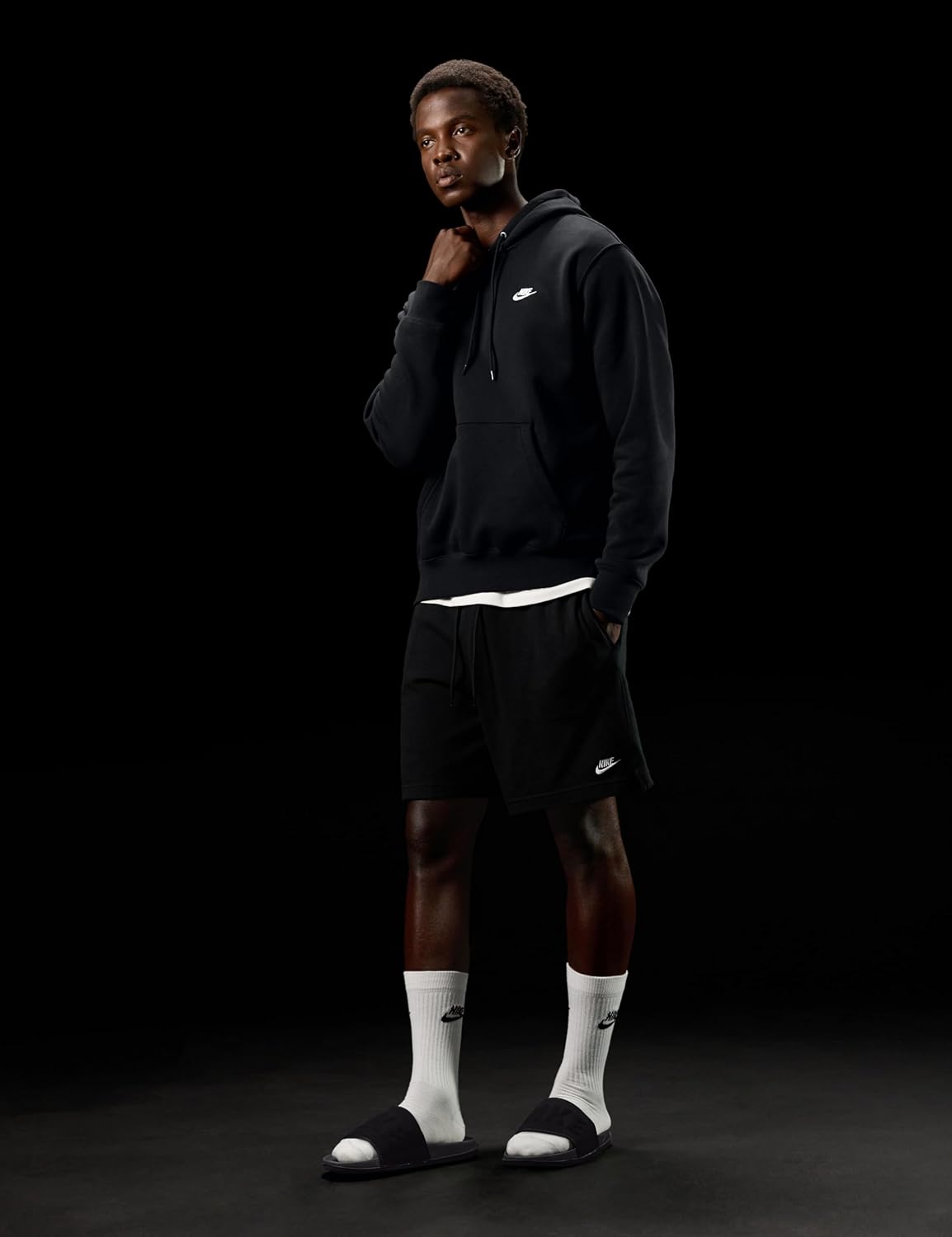 Сланцы Nike Offcourt (черный/белый), антрацит/черный — фото 3