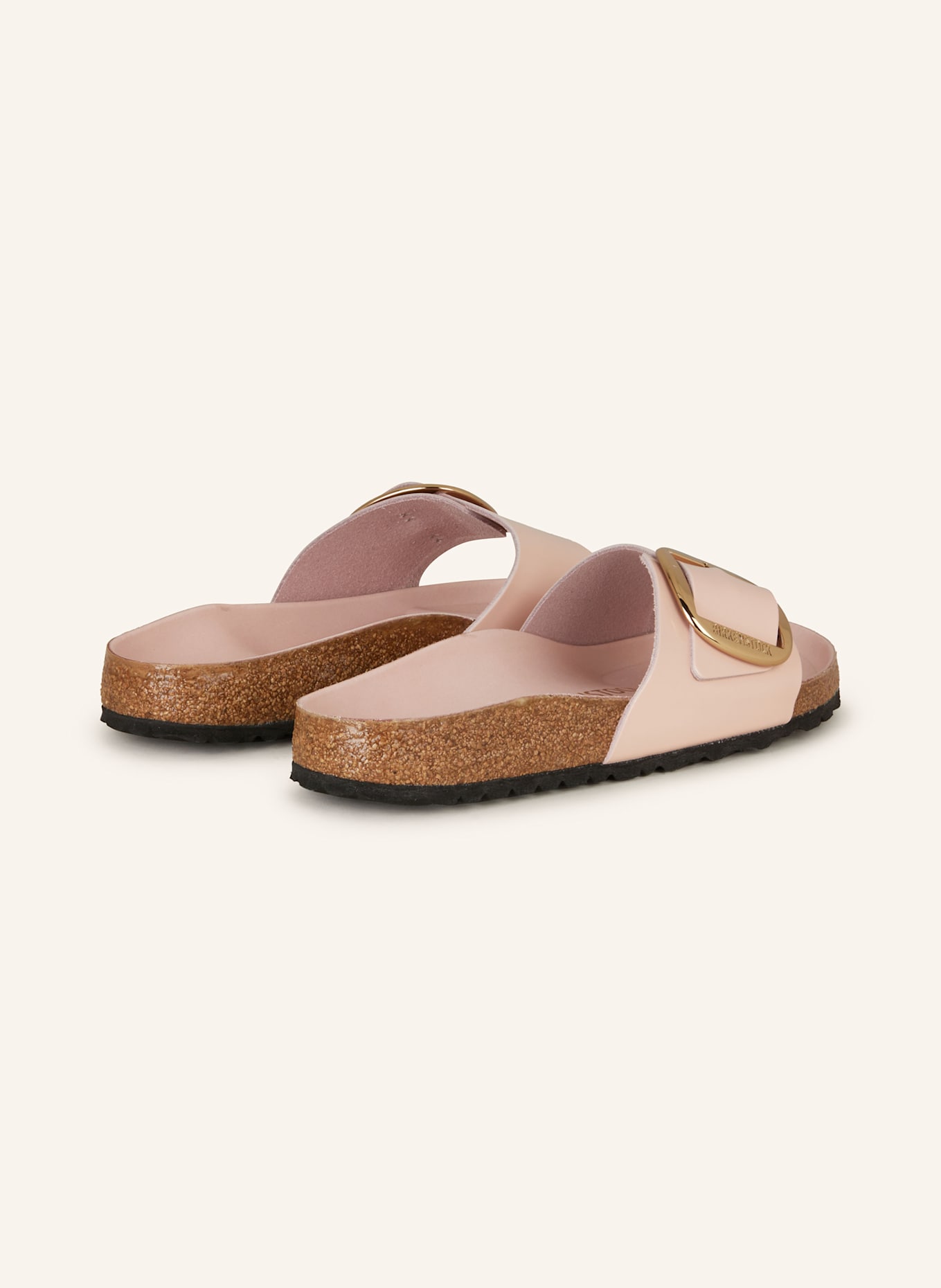 Мюли мадрид большая пряжка лена Birkenstock, розовый — фото 2