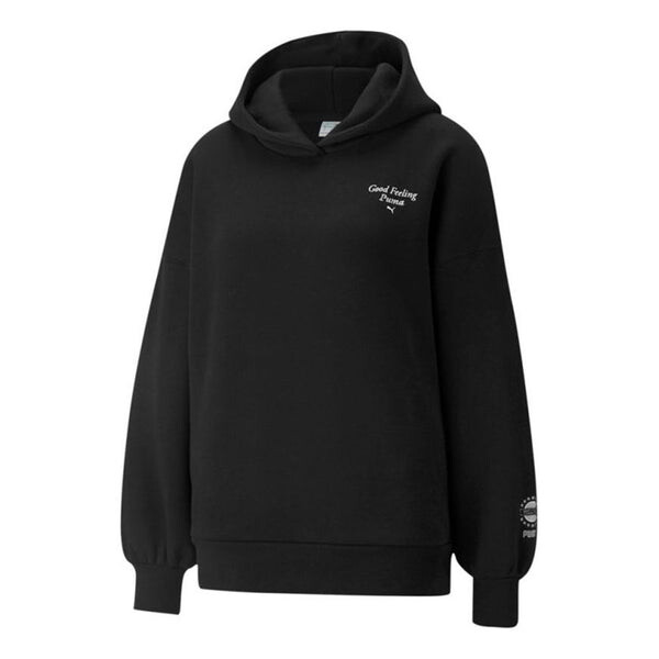 

Толстовка logo wellness club crew hoodie 'black' Puma, черный