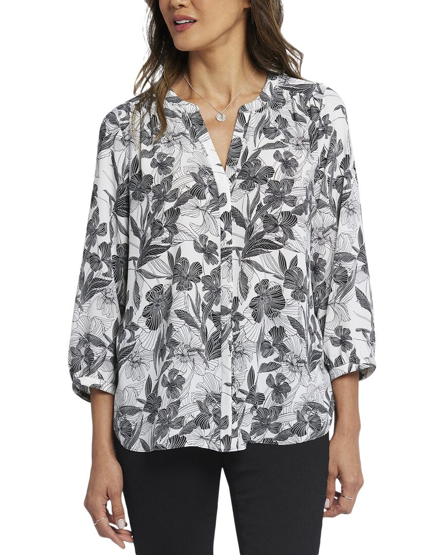 

NYDJ Блузка со складками, мультиколор