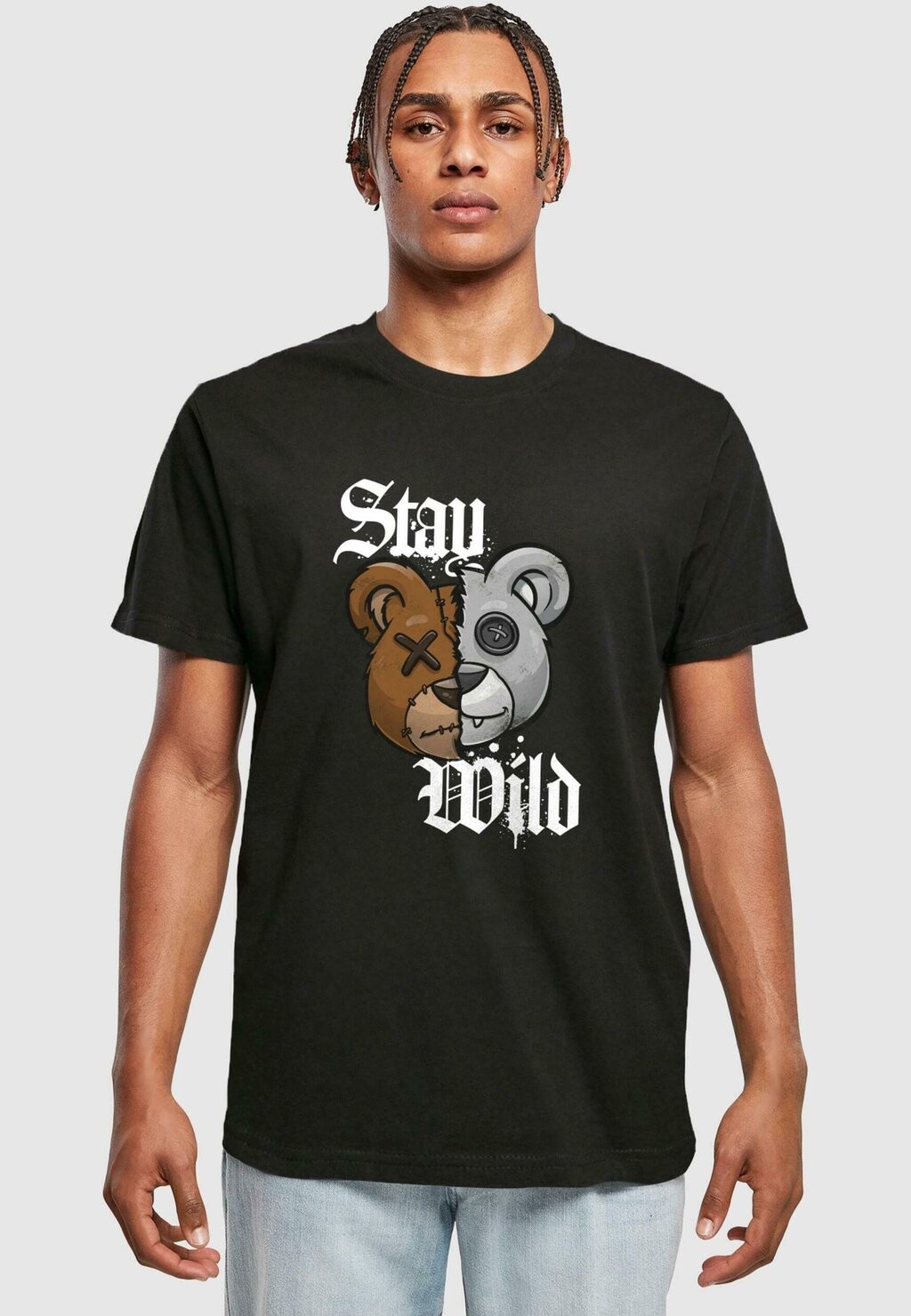 

Футболка с принтом Stay Wild Mister Tee, черный