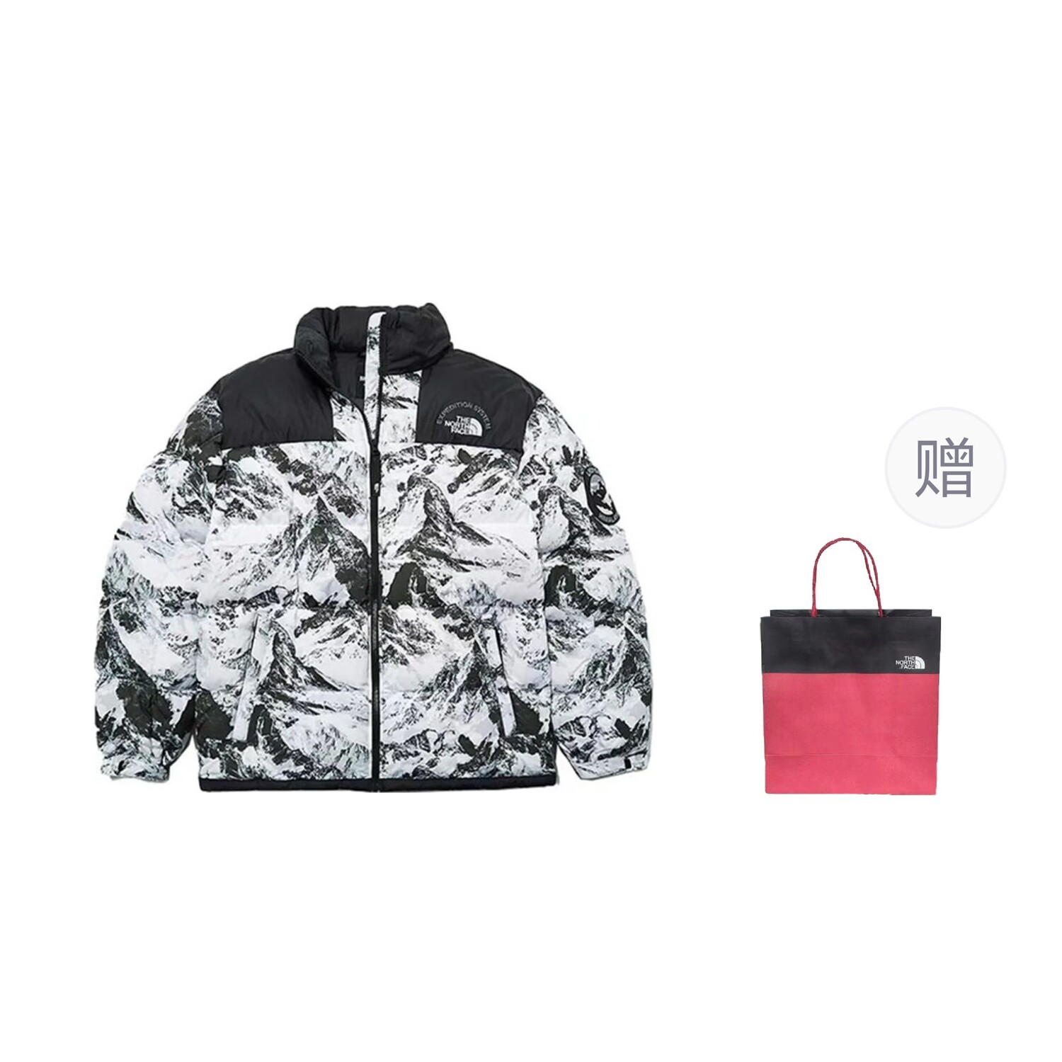 

Куртка унисекс черный подарочная сумка The North Face