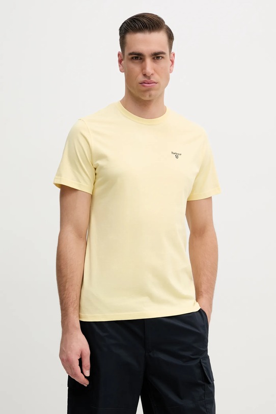 

Хлопковая футболка Barbour, желтый