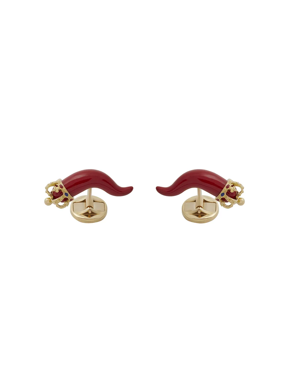 

Запонки Good Luck из желтого золота с рубинами DOLCE & GABBANA, золотой