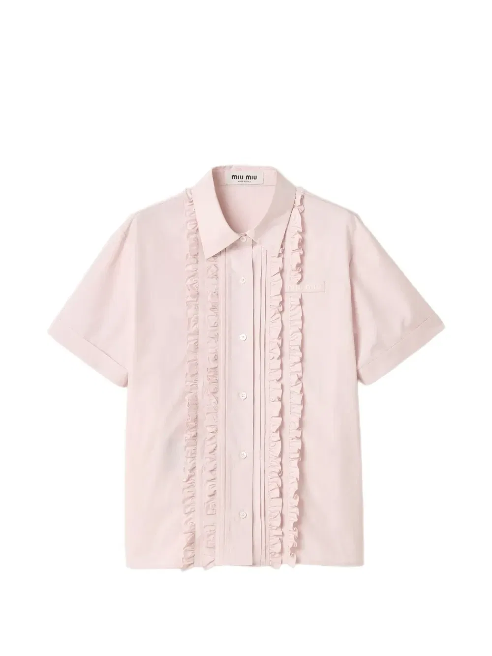 Рубашка из поплина MIU MIU, розовый