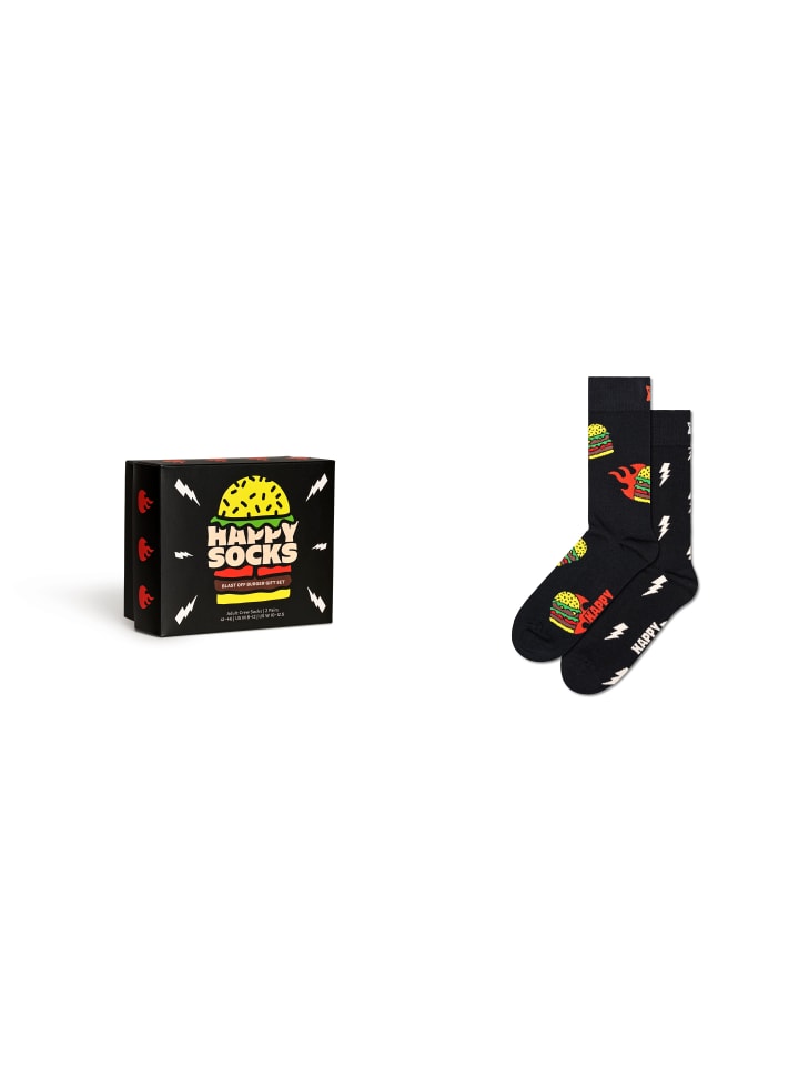

Носки Happy Socks, цвет burger geschenk box