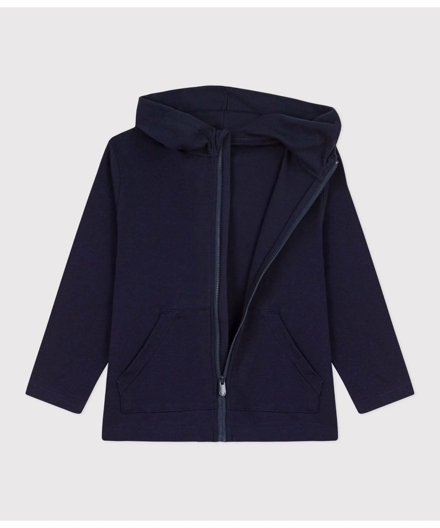 Хлопковая толстовка на молнии PETIT BATEAU, Navy — фото 2