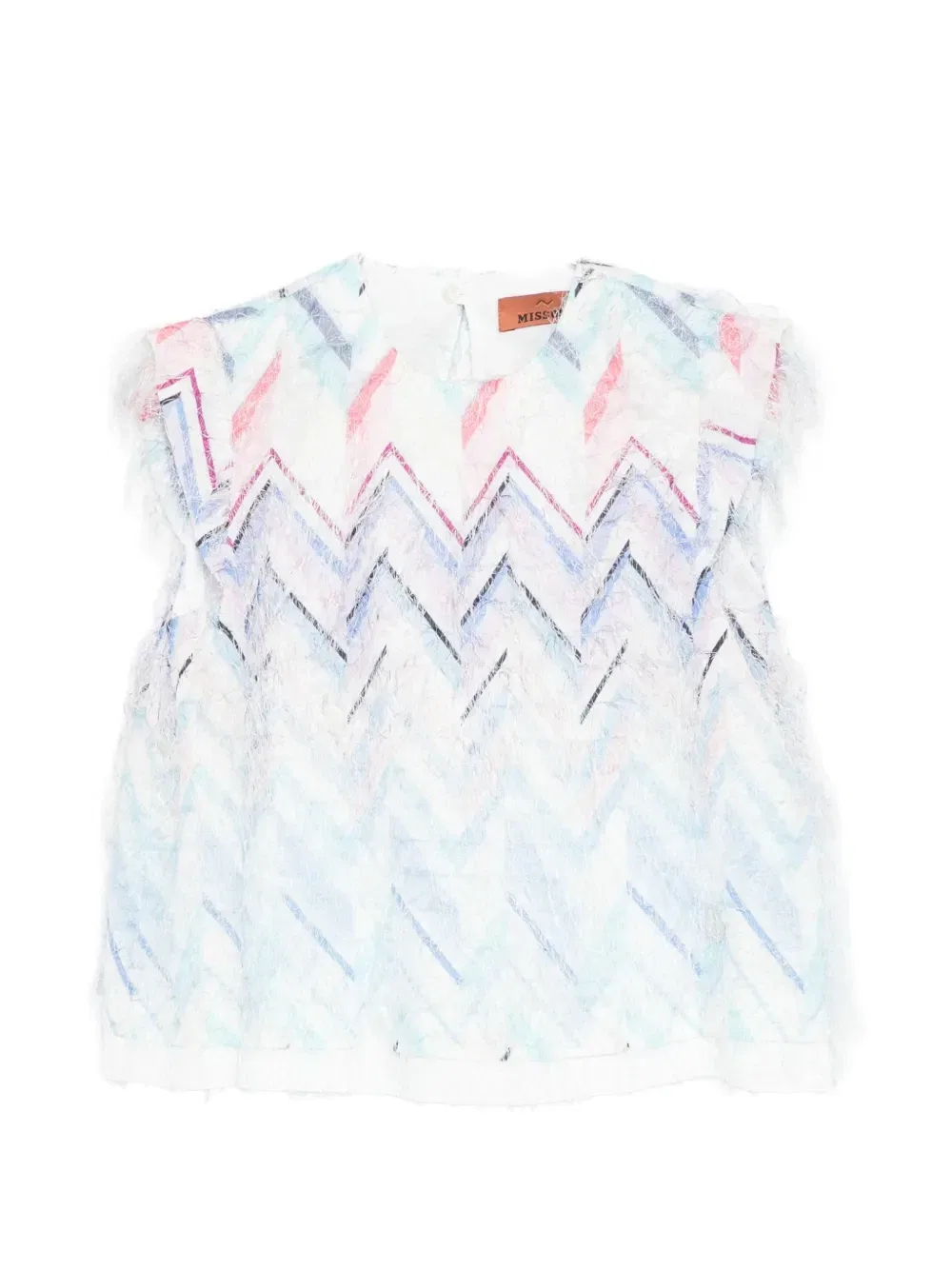 Топ в елочку Missoni Kids, белый
